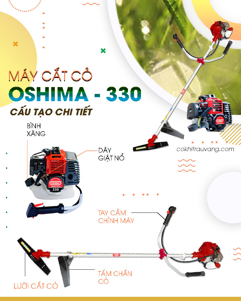 máy cắt cỏ Oshima 330