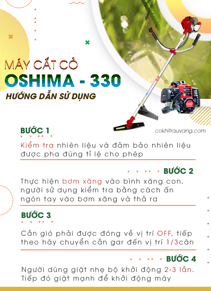 máy cắt cỏ Oshima 330
